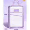 5-color set small file A4 communication bag zipper gusset semi-transparent waterproof large capacity L-type document organization stationery school