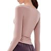 New Spring And Autumn V-neck Sport Top, Yoga Wear, Long-sleeved T-shirt, Professional Running, Quick-drying, Nude Slimming And Fitness Wear For Women