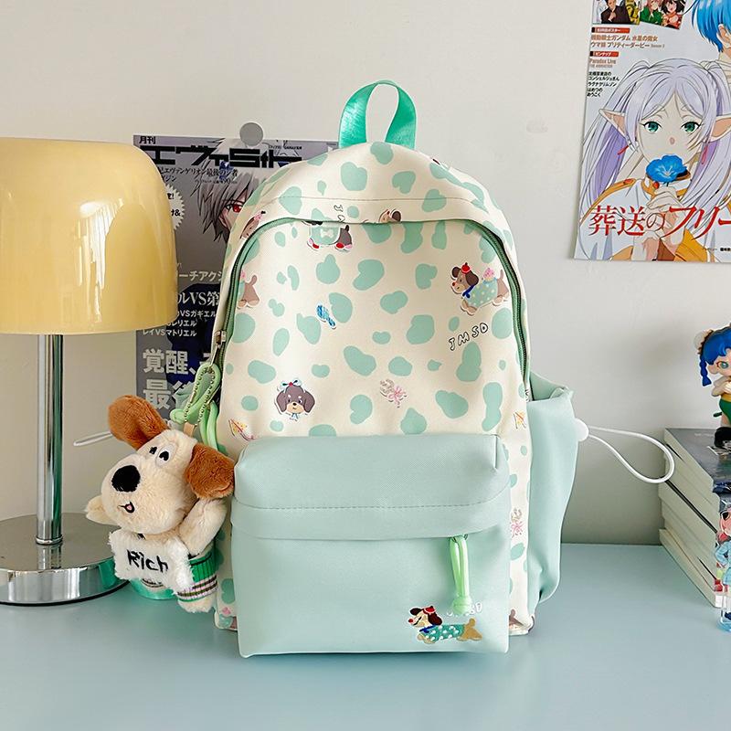 Schoolbag New High-value Japanese Ins Sweet Contrasting Backpack Junior High School Student Schoolbag Women's Lightweight Large-capacity Backpack