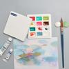 12 Grid Ceramic Color Palette With Cover White Watercolor Mixing Palette Tray Painting Color Pallet Pigment Mixing Plates Artist