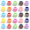 50-100pcs/lot 6 8 10 12mm Resin Round Beads Colored Stripes Spaced Beads For DIY Craft Bracelet Phone Chains Making Accessories