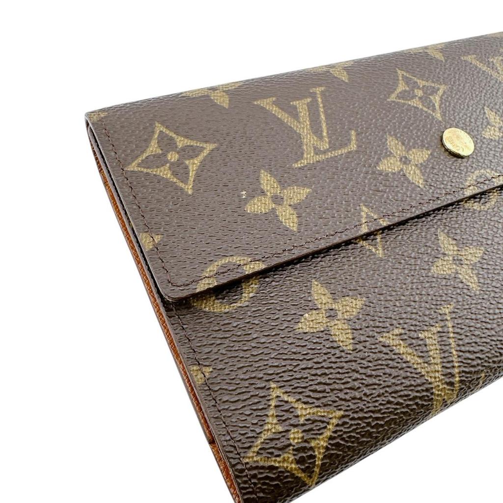 LOUIS VUITTON Monogram Porte Tresor International Long Wallet purse M61215 Used
