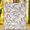 Baseball Theme Printed Blanket - Perfect for Couch, Bed, Travel & Outdoor Use | Machine Washable, Cozy & Durable.