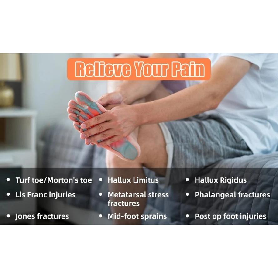 1 Pair 1.2mm Carbon Fiber Insole and Shock-absorbing Insole, Foot Fractures, Hallux Rigidus and Limitus, Rigid Shoe Insert