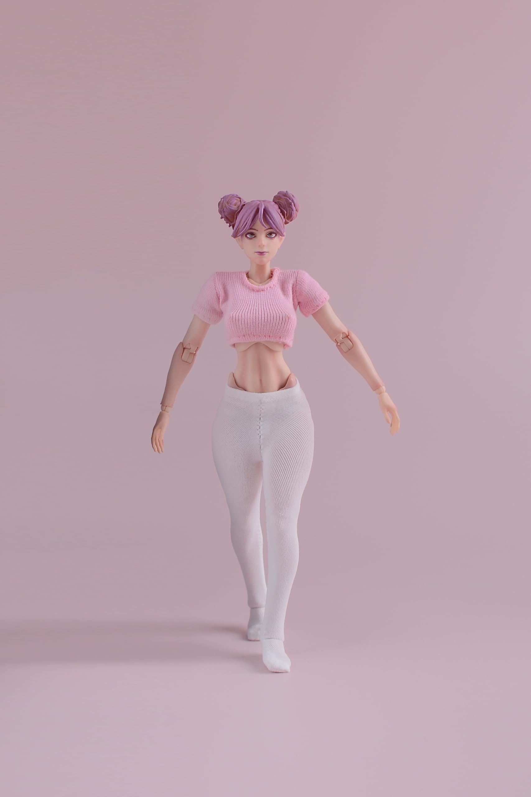 Белая женская фигура в леггинсах и носках (голова и тело в комплект не входят)