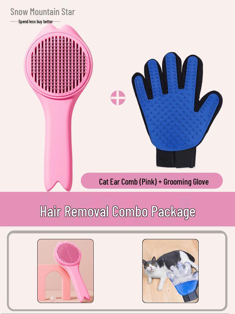 Pet Hair Removal Comb for Dogs & Cats – Detangles & Cleans Loose Hair