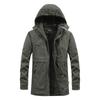 Autumn and Winter Thick Warm Hooded Cotton-Padded Jacket Men's Casual Business Coat Fleece Parkas