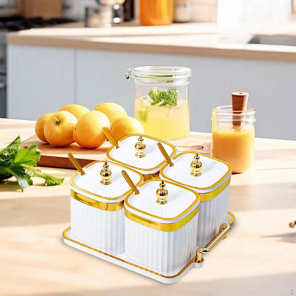 Divided Dried Fruit Plates Multifunctional with Lid and Spoon Snack Storage Holder for Office Living