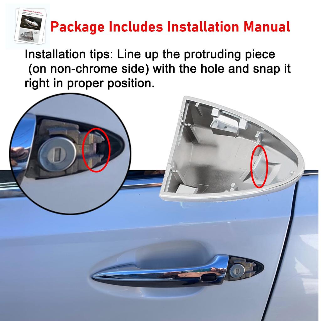 artapek Chrome Plated Front Driver Side Door Handle Cover Cap for Lexus ES350 2007-2012, LS460 2007-2017, LS600hl 2008-2016