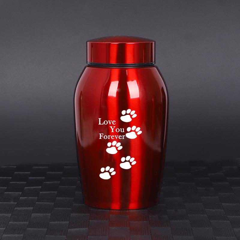 Stainless Steel Pet Cremation Urn for Ashes - Memorial Jar for Cats, Dogs, and Pets