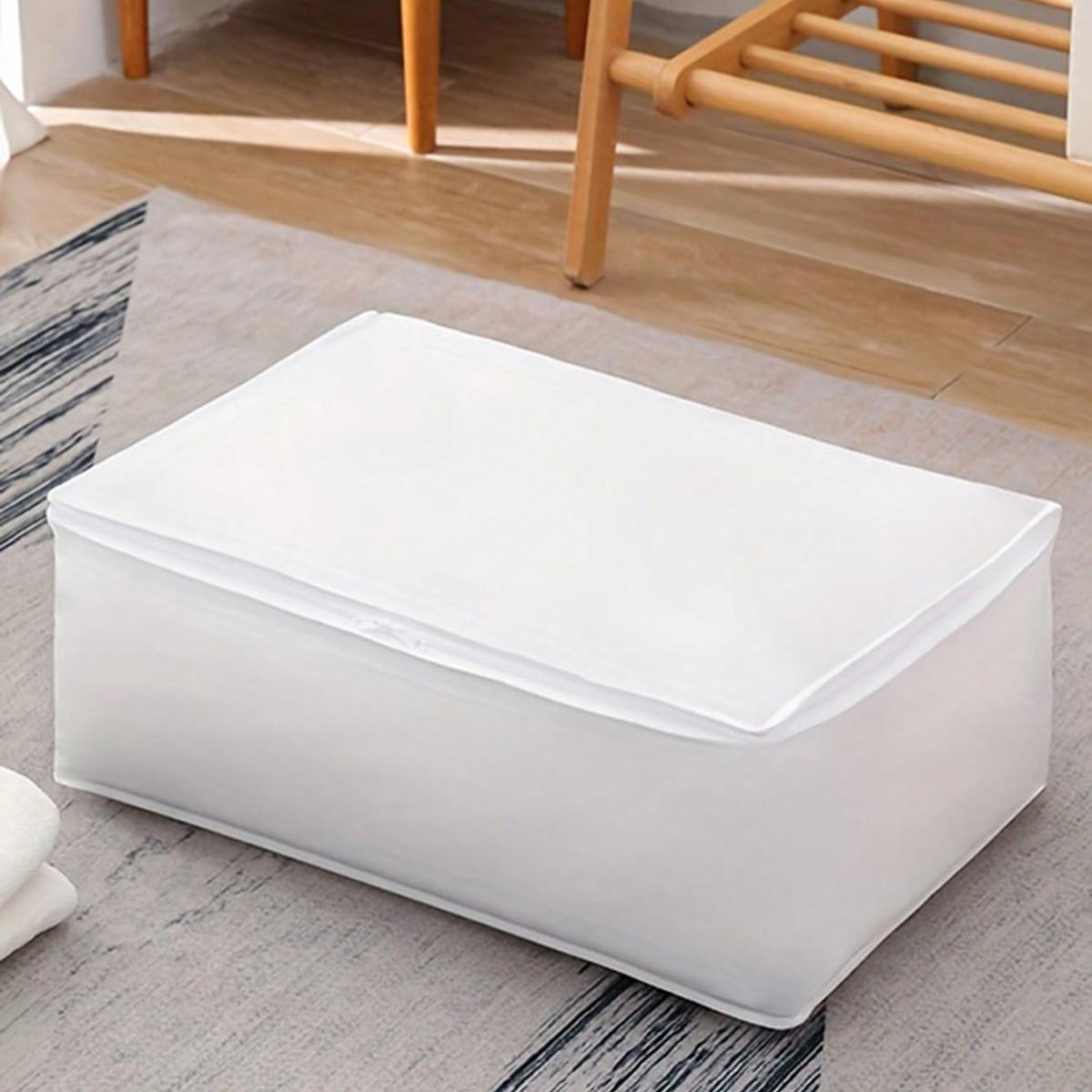 

1 шт.-Большой водонепроницаемый органайзер для одеял и одежды, пылезащитный органайзер для шкафа, сумка для хранения одежды, багаж, гардероб, хранение одежды Ба L белый