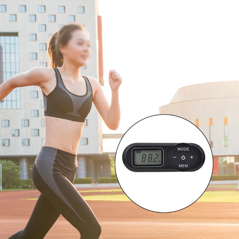 Digital Pocket FM Radio FM:64-108MHz Portable FM Radio Receiver with LCD Display Neck Lanyard 3.5mm Headphone