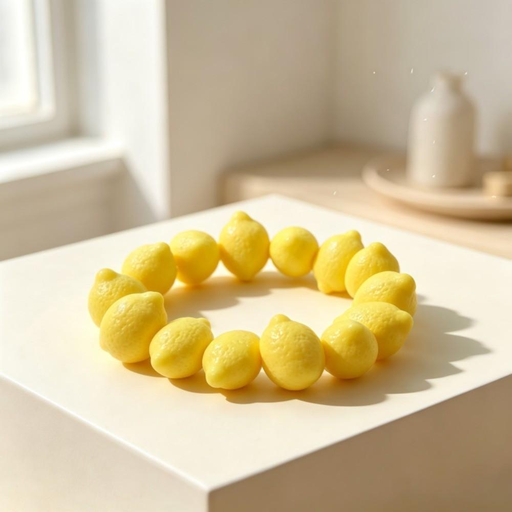 Elastic Fruit Hand Chain Colorful Stackable Bracelet Fashion 3D Resin Bead Bracelet  Party
