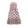 ins Japanese Korean version trendy wool hat baby boy girl child checkerboard knitted hat cold hat children