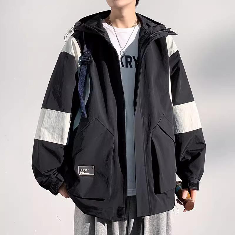 Men's Coats In Spring and Autumn Versatile Loose Fat Man Plus Fat Plus Larger Casual Hooded Work Clothes