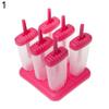 6 Grids Silicone Summer Ice-lolly Ice Cream DIY Maker Mould Tray with Stand