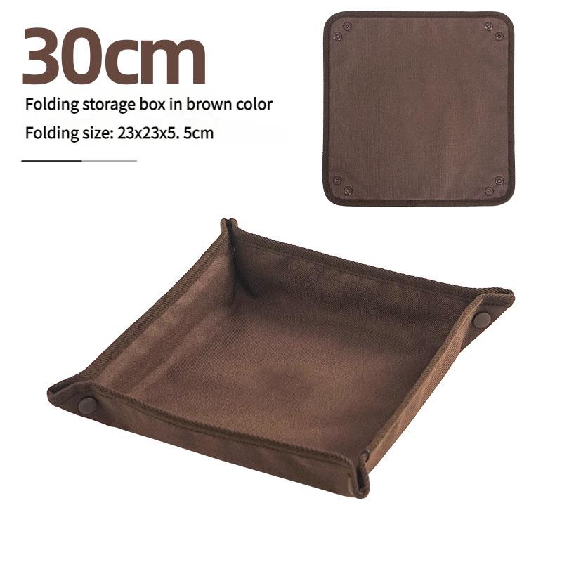 Foldable Storage Tray Oxford Fabric Collapsible Organizer Square Camping Tray for Outdoor Home Travel Portable Storage Box