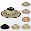 S/M/L/XL Spring Summer Casual Plaid Wide Brim Sun Hats for Women Men Outdoor Sunshade Hat Foldable Straw Hat  Sombrero Hombre