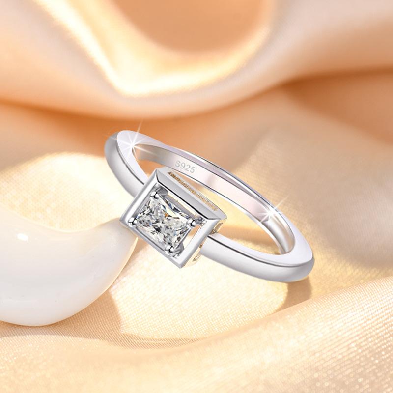 New 925 Silver Ring Heart Sparkle AAA Zircon High Quality For Women Rings Wedding Fine Jewelry Accessories Party Gift