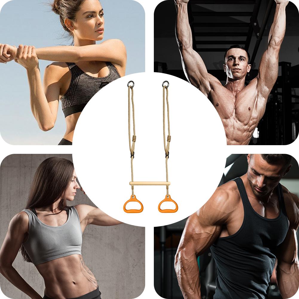 Trapeze Swing Bar Adjustable Height Obstacle Ring Swing Sets for Kids Adults Children for Home Gym Playground