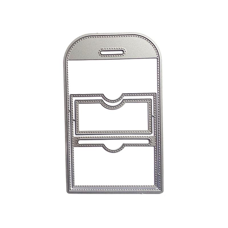 Label Pocket Metal Cutting Dies DIY Craft Carbon Steel Embossing Template Stencil Scrapbooking for Card Die Cuts Mold