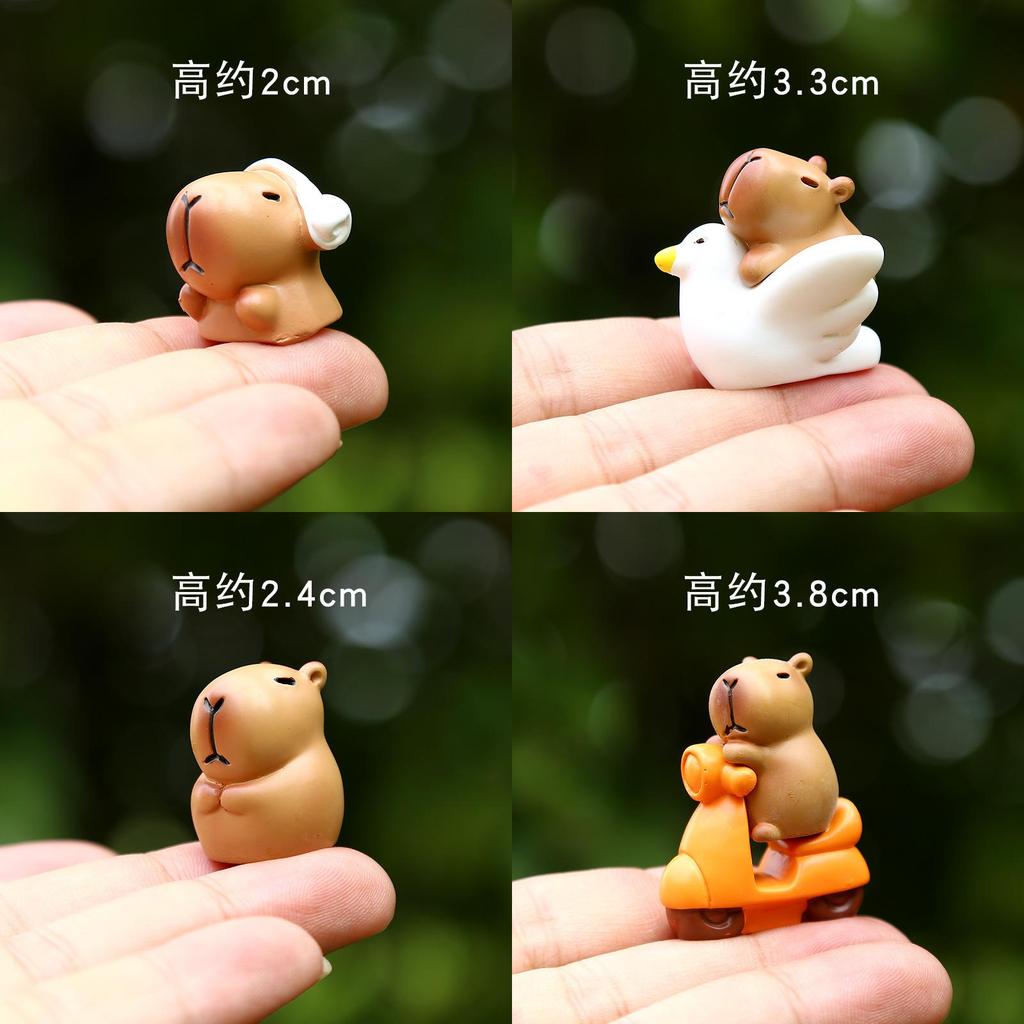 Capybara Toy Mini Figurine Resin Creative Relaxing Desktop Decor For Kids