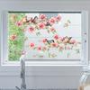 1 Stück Blumenäste Vogel Glasfenster Haus Landschaftsgestaltung Dekoration Elektrostatisch UV Fensteraufkleber Doppelseitiges Muster