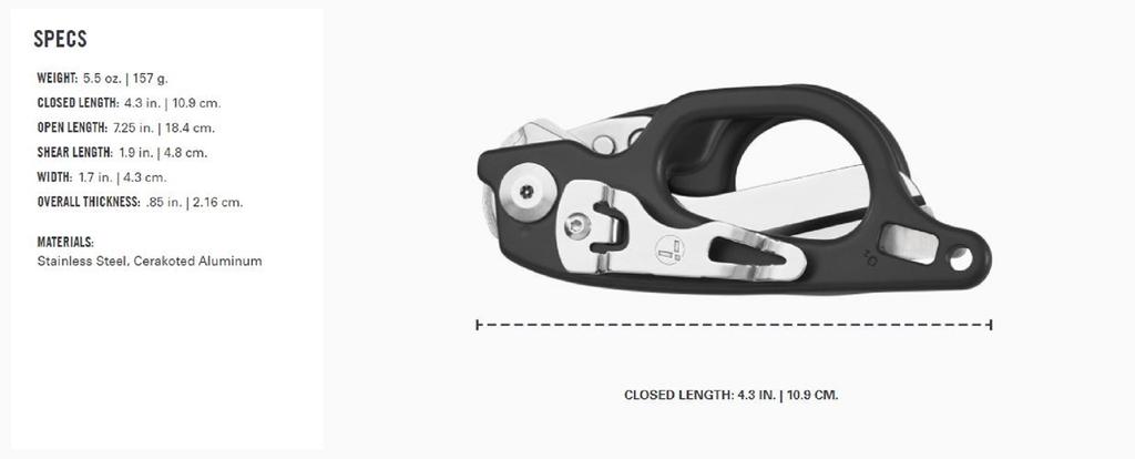 Leatherman YL831742 Raptor Rescue Shears with Molle Holster (3587)