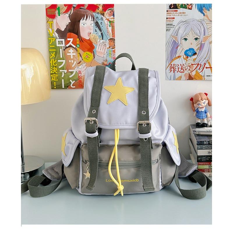 Modischer und frischer Rucksack im koreanischen Stil, vielseitiger Reiserucksack aus Nylon mit großem Fassungsvermögen, lässige Schultasche für Studentinnen