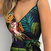 Summer Dress Floral Leaves Print Skinny Female Spaghetti Strap Bohemian Beachwear for Beach