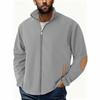 Herren Zip-Up Hoodie Vintage Gefüttertes Sweatshirt Fleece Full-Zip Winter Warme Jacken mit Ellbogenflicken