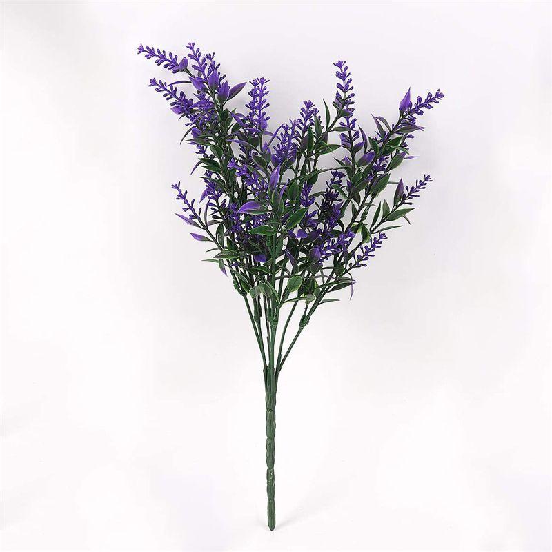 Artificial 1x Flowers Plastic Fake Outdoor Garden Plant Uv Resistant Home Decor