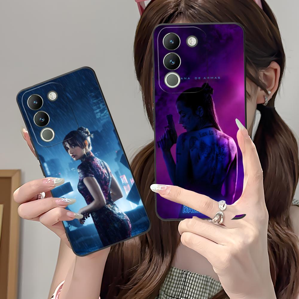 Ana de Armas Matte TPU Mobile Phone Case for VIVO Y77 76 75 74 73 72 58 56 55 51 50 38 36 Y19 Y18 Y03 Y01 5G Colorful Cover