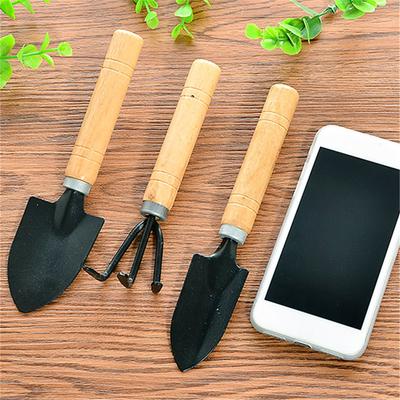 3pcs Garden Tool Set  Shovel Rake Spade Bonsai Tools Wooden Handle For Flowers Potted Plant