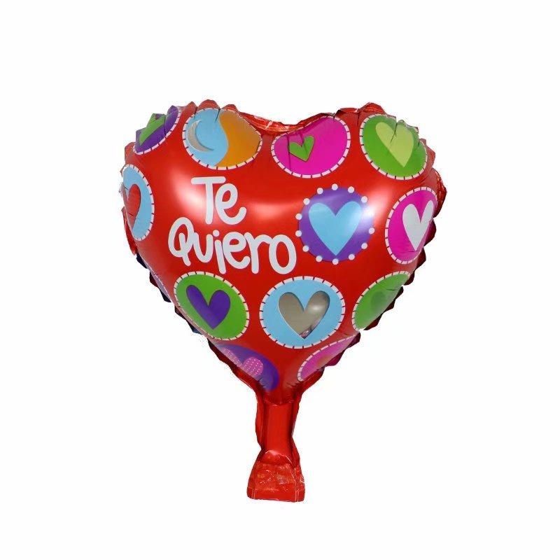 

10pcs 10inch Valentine s Day Spanish TE AMO Heart Shape Foil Balloons Wedding Birthday I Love You Air Balloons Party Supplies 10pcs&10inch