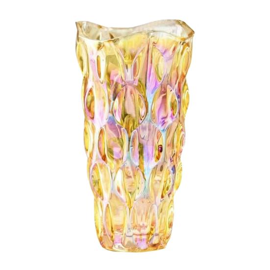 Glass Vases for Flowers Colorful Faux Crystal Decorative Vase for Floral Arrangements Wedding Table Centerpiece Housewarming Gifts