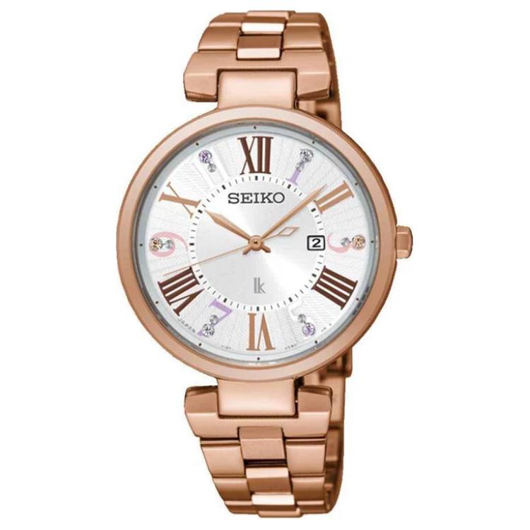 SEIKO Solar Quartz Movement Steel Strap Watch 32.6mm Women s Watch Silver Dial SUT334J1 Silver Dial