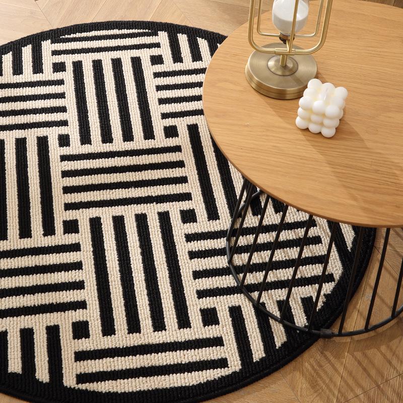 Thickened Non-slip Round Rug for Coffee Table, Bedroom, or Study Chair - Dustproof Floor Mat