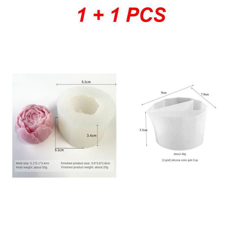 Formă Silicon 3D Floare Bujor Mare Bricolaj Handmade Ipsos Aromaterapie Formă Adeziv Bijuterii Lumânare Suvenir