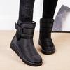Damenstiefel Schnee Weiche Damenschuhe Slip-On Plateau-Stiefel Damen Lässige Stiefeletten Wasserdicht Neu Botas