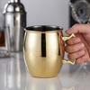 Moscow Mule Cup Stainless Steel Hammered Copper Plated Mug Rust-Proof Cocktail Cup for Whiskey Beer Iced Coffee Dishwasher Safe Gifts
