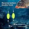 Attractive Silver Finish Double-Hook Rig Fishing Hooks Increased Hook-Up Rates