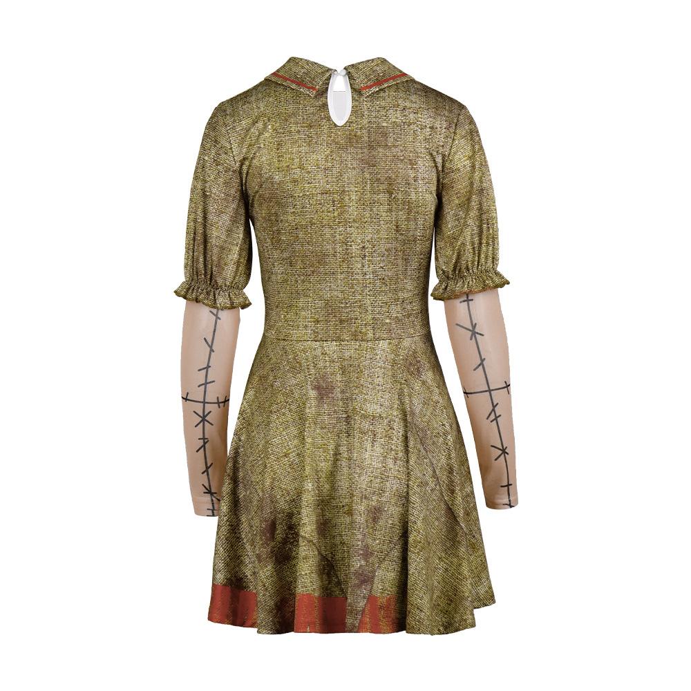 Halloween Party Women Circus Clown Soul Thriller Printed Performance Cosplay Costume Adult Carnival Stage Dress Up Outfit