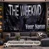 Wall Hanging Tapestry Custom NameThe Weeknd Pattern Personalized Printed Fabric Wall Decor