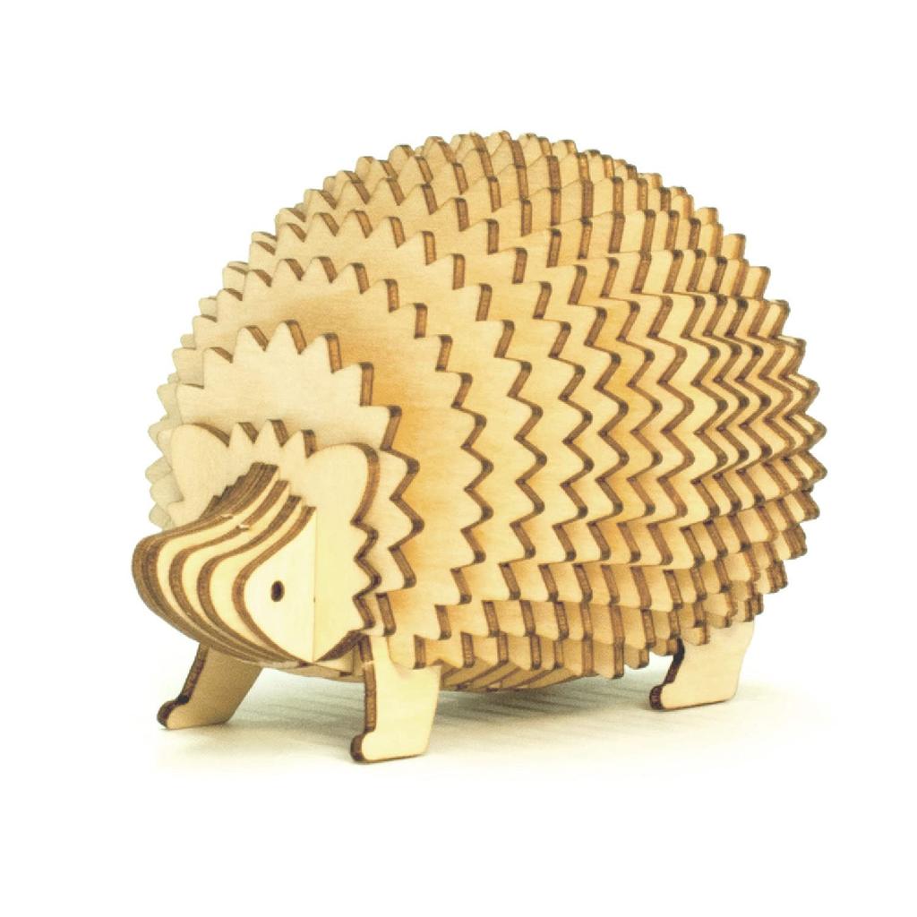 Hedgehog Memo Stand A 3D wooden puzzle DIY craft kit for kids and adults alike educational toy for boys and girls a great 3D art piece and a great