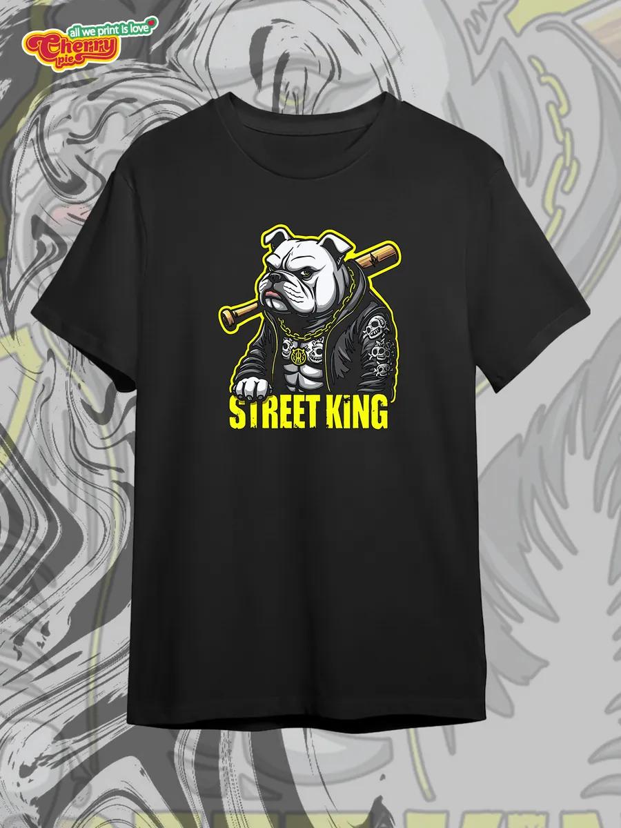 Black T-shirt with patriotic print M