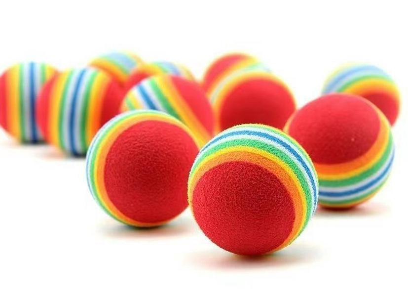 

Радужный мячик из ЭВА для кошек - Бесшумный мячик для дразнилок и жевания для кошек и щенков Small (Diameter 3.5cm) красный