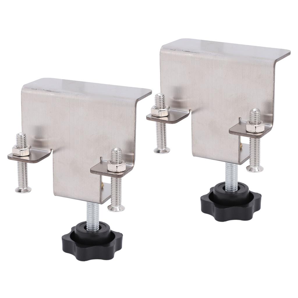 2PCS Universal Cabinet Clamp Stainless Steel Anti Slip Drawer Front Installation Clamps for Accurate Positioning