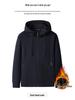 2025 Fleece-Lined Hooded Jacket: Men's Plus Size Thick Casual Sport Cardigan for Autumn/Winter