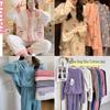 Women's Thick Coral Fleece Flannel Pajama Set - Cute, Loose, Long Cardigan Style for Autumn & Winter